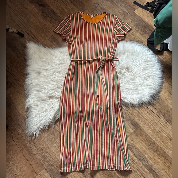 & OTHER STORIES Belted Striped T-Shirt Dress - Picture 4 of 7